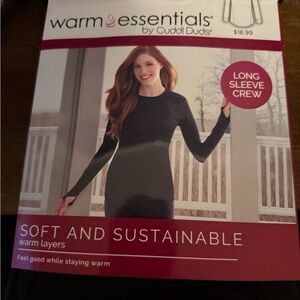 Cuddl Duds Black Long Sleeve Crew